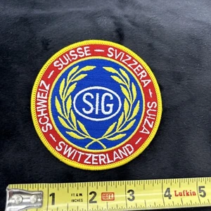 PARCHE SIG SAUER SUISSE SVIZZERA SUIZA DE COLECCIÓN Aproximadamente 5” Caja A1A - Imagen 1 de 3