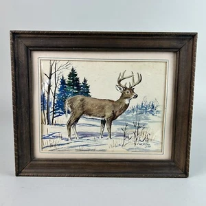 Vintage Original Norman Conrad NC Miller Jr Aquarell Wildtiere Hirsch Gemälde AL, PA - Bild 1 von 10