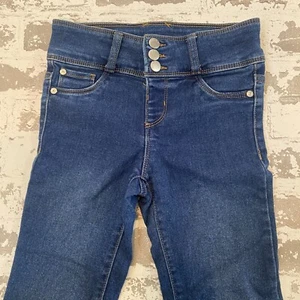 DKNY Girls Denim Blue Jeans Size 7 Skinny - Picture 1 of 4