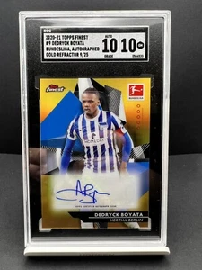 2020-21 Topps feinster Dedryck Boyata GOLD Refraktor #9 Auto #'d/25 Hertha Berlin - Bild 1 von 2