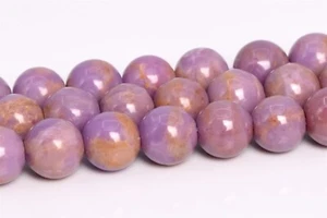 Perline fosfosiderite marrone viola marrone naturale originali 7 mm grado AB perline rotonde sfuse - Foto 1 di 4