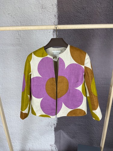 CELINE 2002 Giacca di Lino Floreale Multicolore Kors CTRL 2900$
