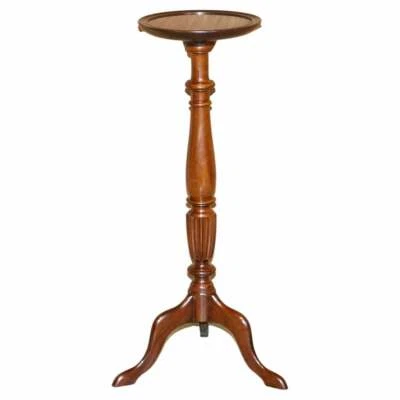 HERMOSO PEDESTAL ANTIGUO DE CAOBA VICTORIANA TALLADA A MANO JARDINERO PLANTA Foto 1 de 4