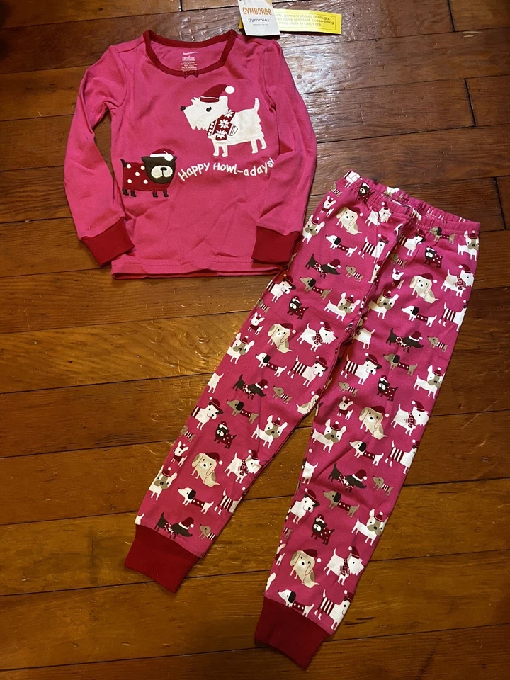 Gymboree Happy Howl-adays Holiday dog gymmies pajamas Pjs girls 4 4T NEW NWT - Image 1 of 1
