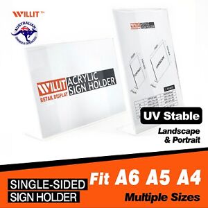 【Sign Holder L Shape】A6 A5 A4 Retail Advertising Display POS Stands Menu Holder