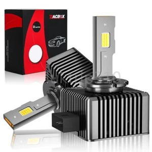 RACBOX LED Headlight Bulb D1S D1R High Low Beam HID Xenon Conversion Kit 2pcs - Picture 1 of 11
