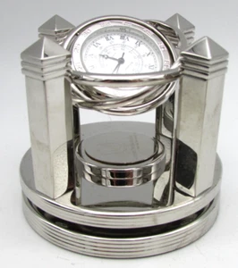 CELESTIAL BENCHMARK GALIEO GIMBAL GYROSCROPE QUARTZ CLOCK 5"x5 1/2"x5" NWT - Picture 1 of 11