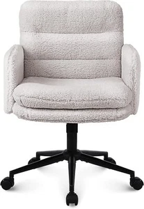 Youhauchair Office Chairs for Home, Faux Cashmere Desk Chair with Adjustable Fur - Picture 1 of 1
