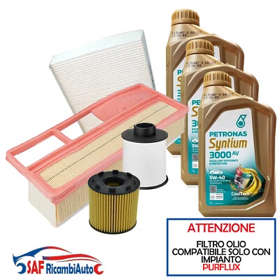 SELEZIONE SAF RICAMBI Kit Tagliando Fiat Punto 188 1.3 Multijet + Olio Petronas 5W40 (imp. Purflux)