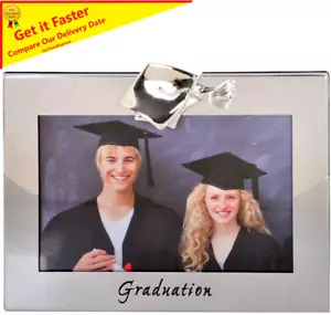 Graduation Silver Photo Frame Graduate Gifts Achievement 6x4 NEW | FREE POST - Picture 1 of 4