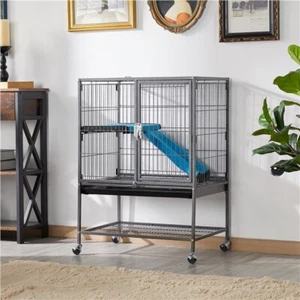 Small Animals Cage w/ Stand Rats Cage for Pets Ferrets/Chinchillas/Guinea Pigs - Picture 1 of 12