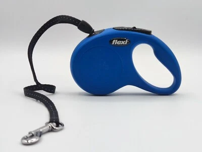 Trela retrátil flexi nova conforto fita pequena para cachorros, 16 pés/5 M azul - Imagem 1 de 3