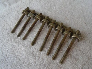 (8) VINTAGE SLINGERLAND RADIO KING TOM SNARE TENSION RODS & HOOKS-NICKEL - Picture 1 of 9