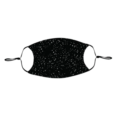 Adult Adjustable Black Space Print Face Mask with 1 PM 2.5 Filter - Image 1 of 4