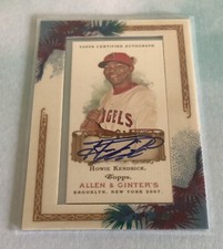 Howie Kendrick 2007 Topps Allen & Ginter Auto Mini Framed Autograph Angels