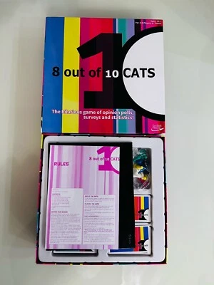 Rocket Games 8 Out of 10 Cats Hilarious Polls Stats Board Game 12+ Complete. VGC - Image 1 of 4