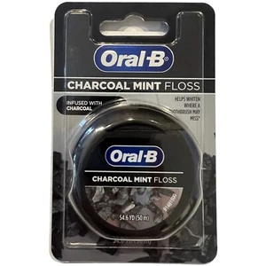 Oral B Charcoal Mint Dental Floss 54.6 Yd New Sealed - Picture 1 of 2