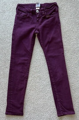 EUC True Religion Brand Jeans Girls Denim Skinny Burgundy Red Casey Cotton 8 - Image 1 of 4