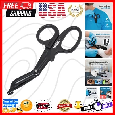 Tijeras profesionales de enfermera de acero inoxidable de 7,5 pulgadas - autoclavebles e higiénicas Foto 1 de 4