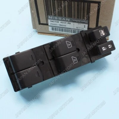 Nuevo conjunto de interruptor de ventana eléctrica Nissan Máxima 2009-2014 original OEM 25401-9N00E Foto 1 de 4
