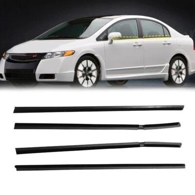 Moldura de ventana de coche 4 piezas tiras climáticas sello apto para Honda City 2009-2014 Foto 1 de 4