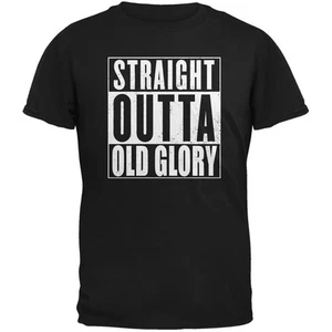 Straight Outta Old Glory Black Adult T-Shirt - Picture 1 of 1