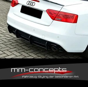 Difusor CUP para Audi A5 B8 S-Line S5 descapotable parachoques trasero ABS - Imagen 1 de 5