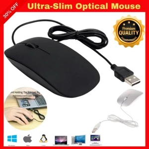 USB Wired Optical Mouse With Scroll Wheel For Computer PC Laptop Full-Size UK - Picture 1 of 11