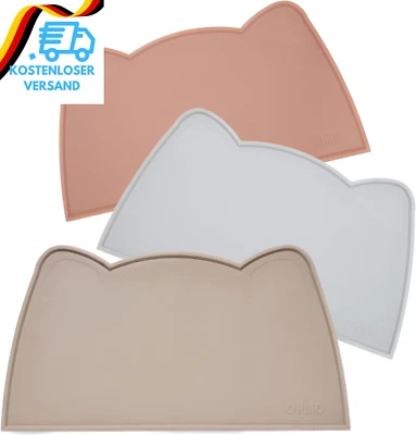 BESUCHE DEN OHMO-STORE OHMO Napfunterlage Für Kleine Hunde Und Katze, 46X25Cm, Unterlage Für Katzennapf