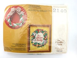 The Creative Circle SIGNATURKRANZ Set #2140 Vintage Bastelset Weihnachten - Bild 1 von 5