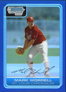 2006 (CARDINALS) Bowman Chrome Prospects Blue Refractors #BC217 Mark Worrell