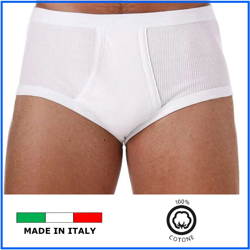 Slip uomo costine aperti intimo Mutande cotone 100 % anche taglie forti - Immagine 1 di 1