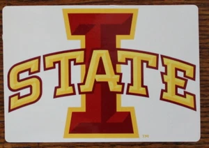 Iowa State Cyclones University College Decal Die Cut Static Cling Sticker - Picture 1 of 9