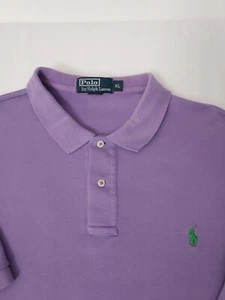 Polo Ralph Lauren Men's Extra Large Cotton Purple Short Sleeve Polo Pre-Owned - Picture 1 of 9