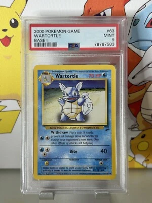 🔹PSA 9 MINT🔹Wartortle 63/130🔸2000 WOC Base Set 2 English Pokemon TCG - Image 1 of 2