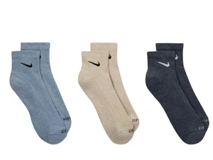 NWT NIKE EVERYDAY PLUS CUSHIONED ANKLE SOCK SX6890-901 Sz L Blue Tan - Imagen 1 de 6