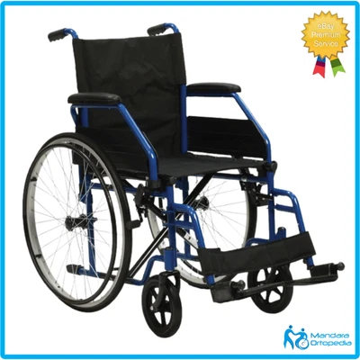 CARROZZINA PIEGHEVOLE AD AUTOSPINTA DISABILI E ANZIANI COMPATTA E LEGGERA NUOVO - Immagine 1 di 3