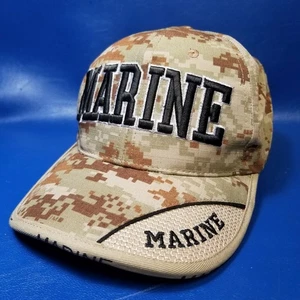 Official USMC MARINE Digital Camo Baseball Cap Hat Embroidered Logo Desert Milit - Picture 1 of 6