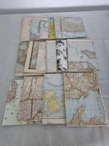 Job Lot Vintage World Maps Incl National Geographic 1950s United States Far East - Picture 1 of 19