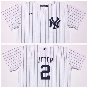 Camiseta deportiva de béisbol Nike New York Yankees Derek Jeter MLB a rayas juvenil XL 18/20 - Imagen 1 de 13