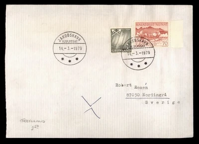 DR WHO 1979 GREENLAND JAKOBSHAVN TO SWEDEN w8834 - Image 1 of 2