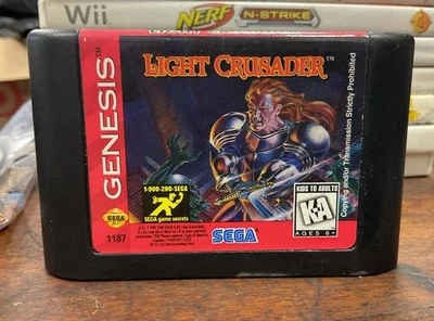 Light Crusader (Sega Genesis, 1995) Game Only | Tested | Authentic Cart Only - Image 1 of 4