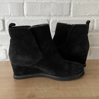 Blondo Karla Black Suede Wedge Ankle Booties Waterproof Size 9.5 M - Image 1 of 4