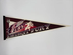 Pennant calcio AFL Detroit Fury vintage defunto circa 2002 logo squadra - Foto 1 di 8