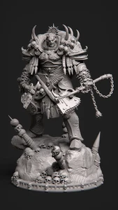 GIANT Axe Lord Figure Fan art - Unpainted 1/6 scale resin model kit - Picture 1 of 2