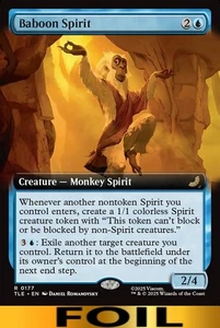 1x - Baboon Spirit - FOIL EXTENDED ART #177 - Avatar: Eternal - NM MTG - Picture 1 of 1