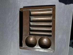 Cajón de efectivo vintage de metal cobre cajón antiguo Mfg de J.C. Woods Mville. - Imagen 1 de 13