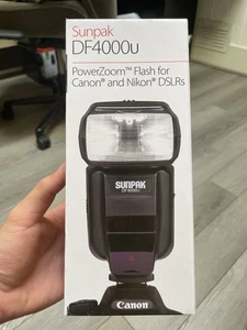Sunpak DF4000U PowerZoom Flash for Canon Nikon DSLR Cameras - Picture 1 of 4