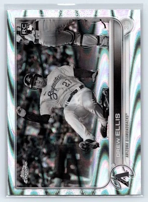 2022 Topps Chrome Sonic Drew Ellis Black & White RayWave #77 RC Rookie - Image 1 of 2