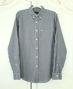 Abercrombie And Fitch Blue White Check Long Sleeve Stretch Poplin Shirt L NWT - Picture 1 of 8